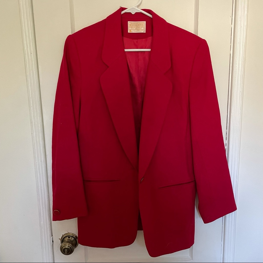 Vintage Pendleton wool red blazer 6